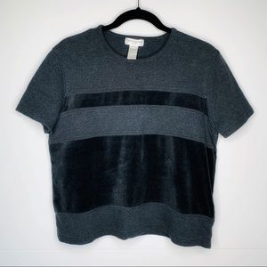 Jones New York Sport Velvety Striped Top sz. L